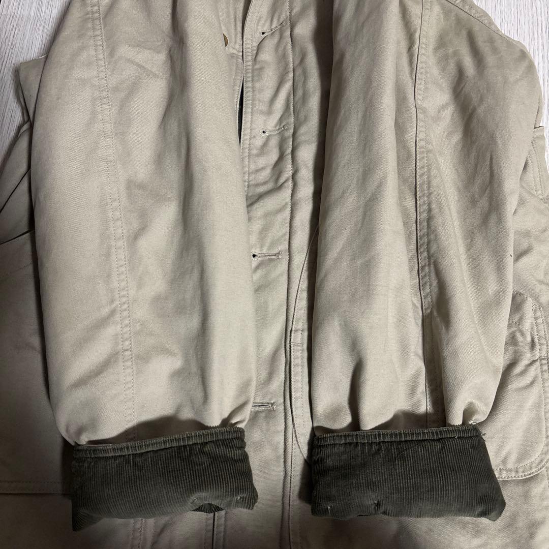 00s LANDS'END裏地チェック中綿ハンティングジャケットカバーオール