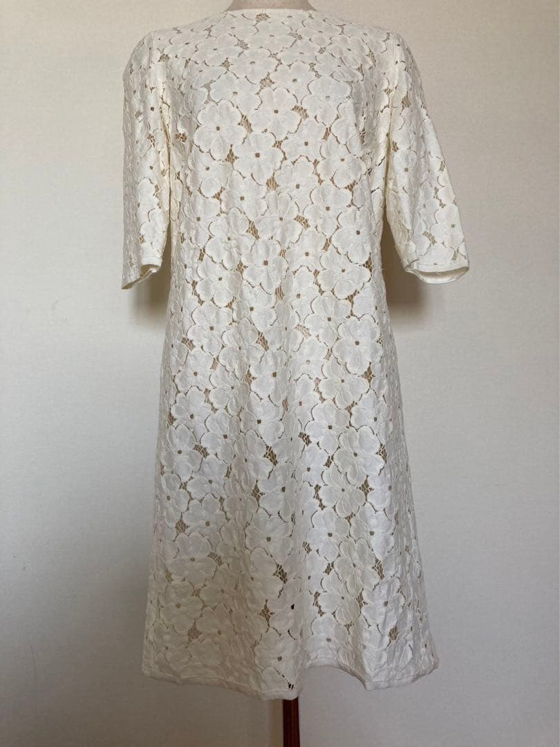 【美品】ランバンコレクション　レースワンピース　40