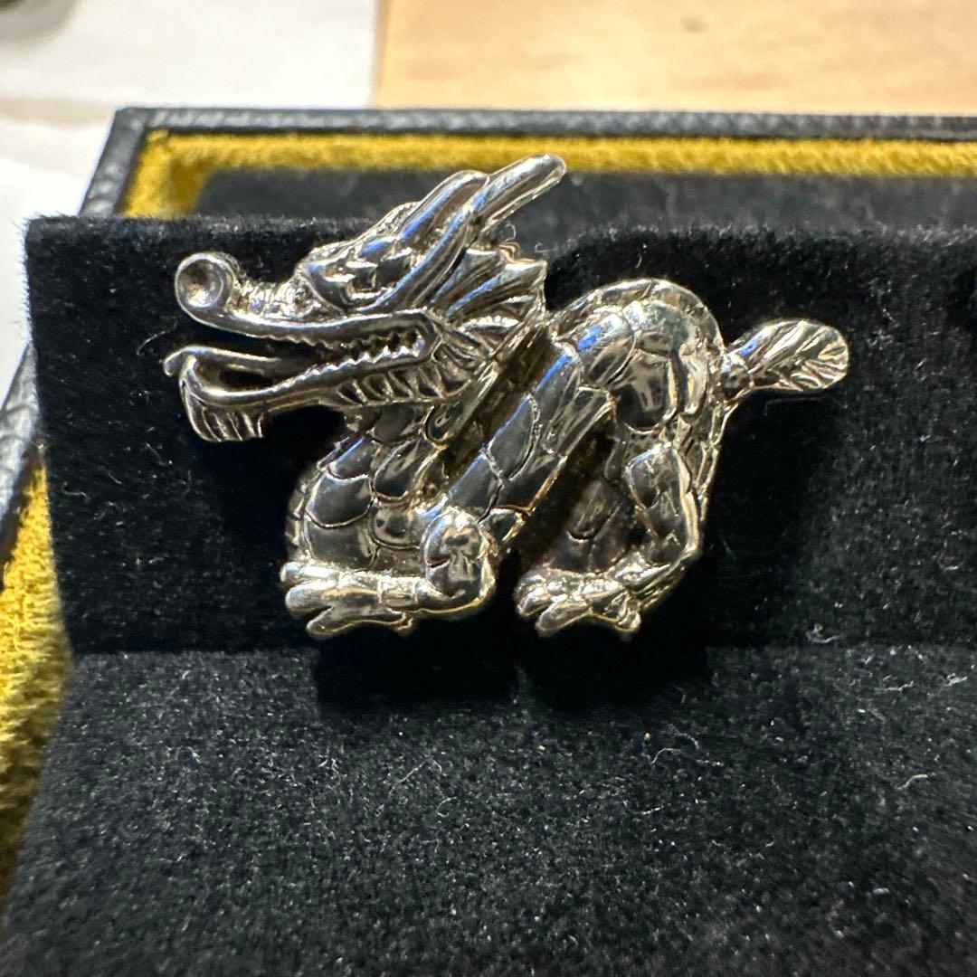 極美品 【ダンヒル dunhill】 ドラゴン 竜 龍モチーフ カフリンクス