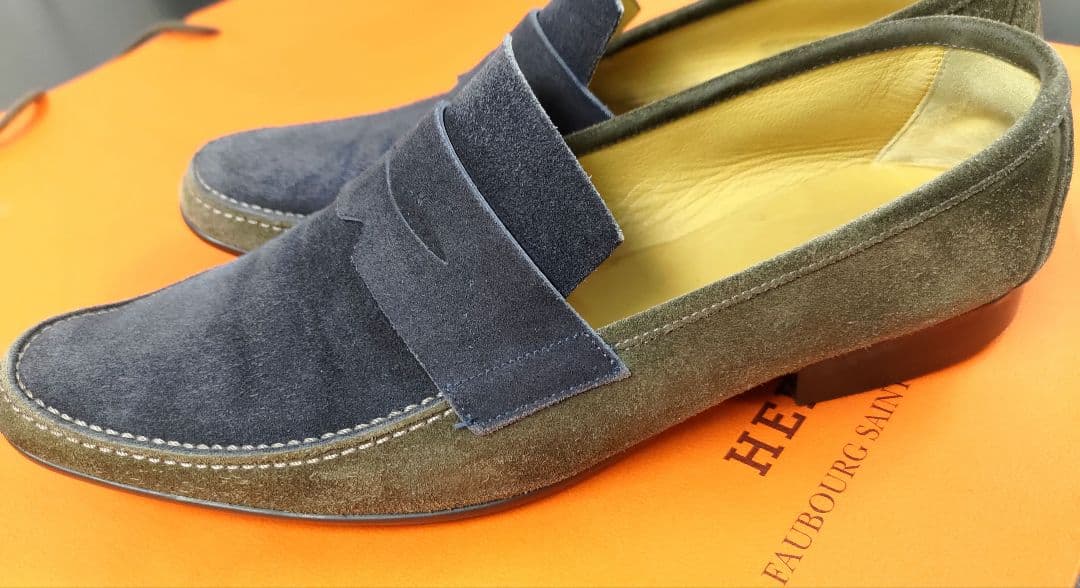 エルメスHERMES メンズ 靴40　 ローファー 　バイカラー