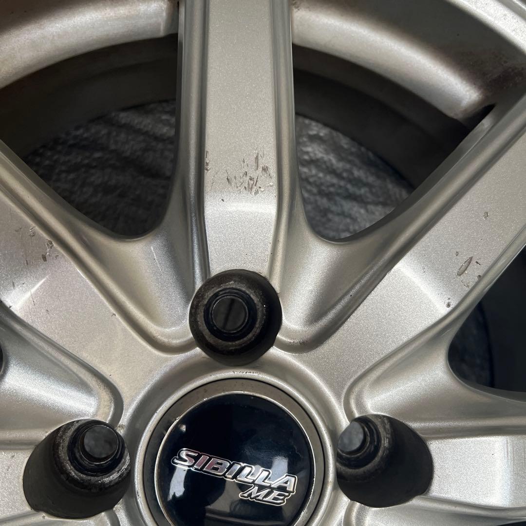 国産車 6.0J15 4/100 +43 アルミホイール 15インチ シルバー