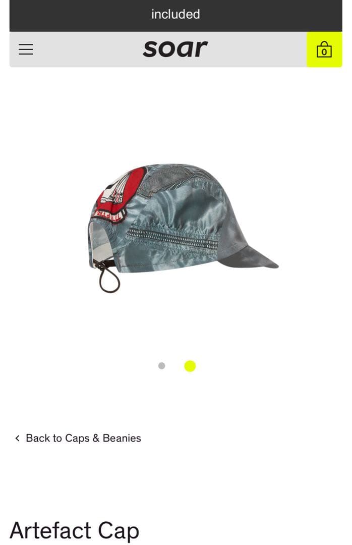 soar running Artefact Cap グレー