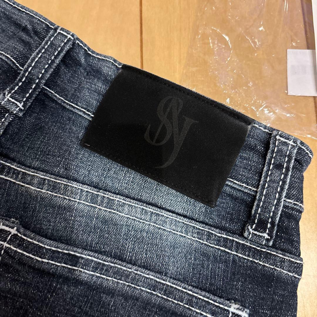 SYNERJYN CAT WASHING DENIM PANTS ムシンサ