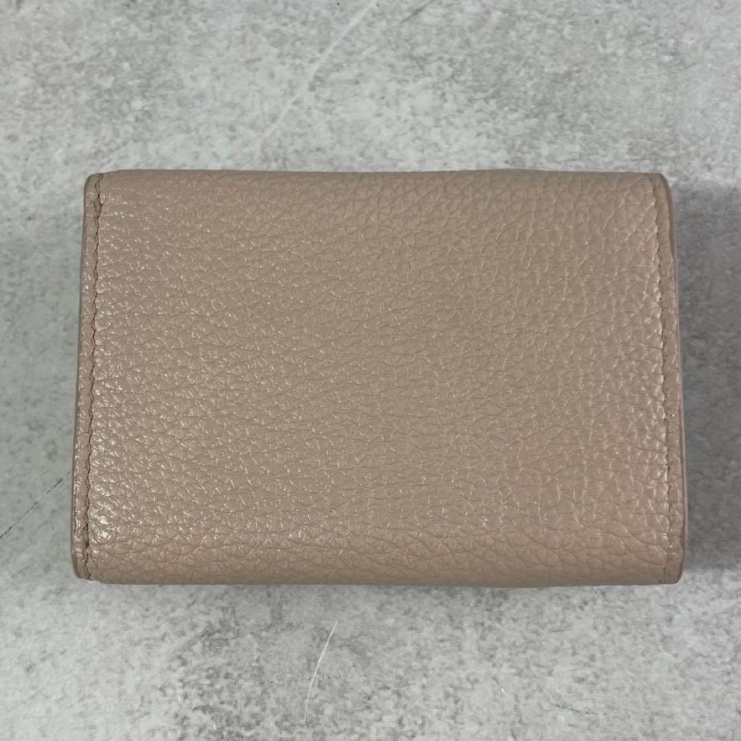 m♡！超美品✨ MIU MIU 三つ折り財布 レザー ピンク系 レター型
