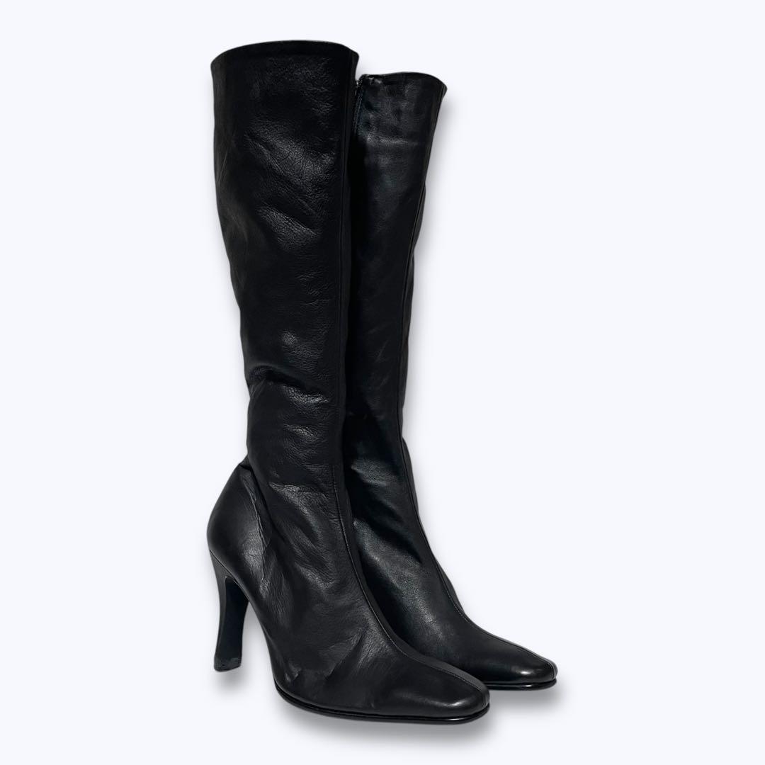 DIANA ダイアナ ロングブーツ 本革 レザー 黒 24.5cm ハイヒール