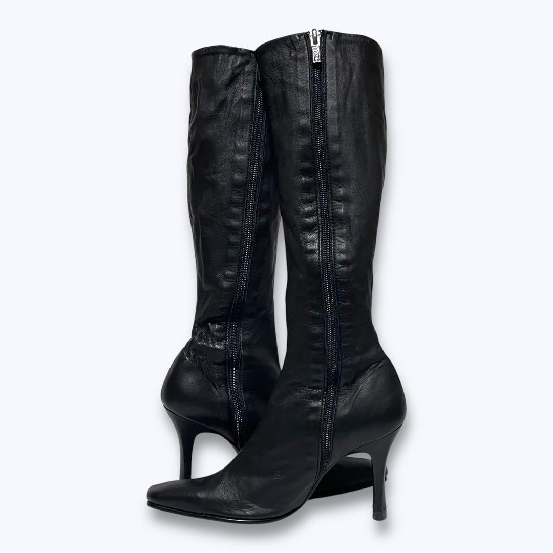 DIANA ダイアナ ロングブーツ 本革 レザー 黒 24.5cm ハイヒール