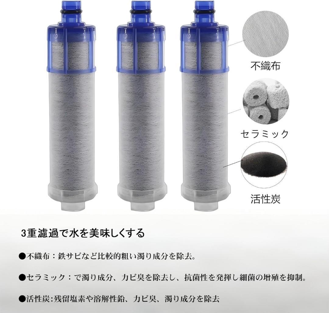 JF-K22-C 交換用浄水カートリッジ 15+2物質・高塩素除去タイプ３本入り