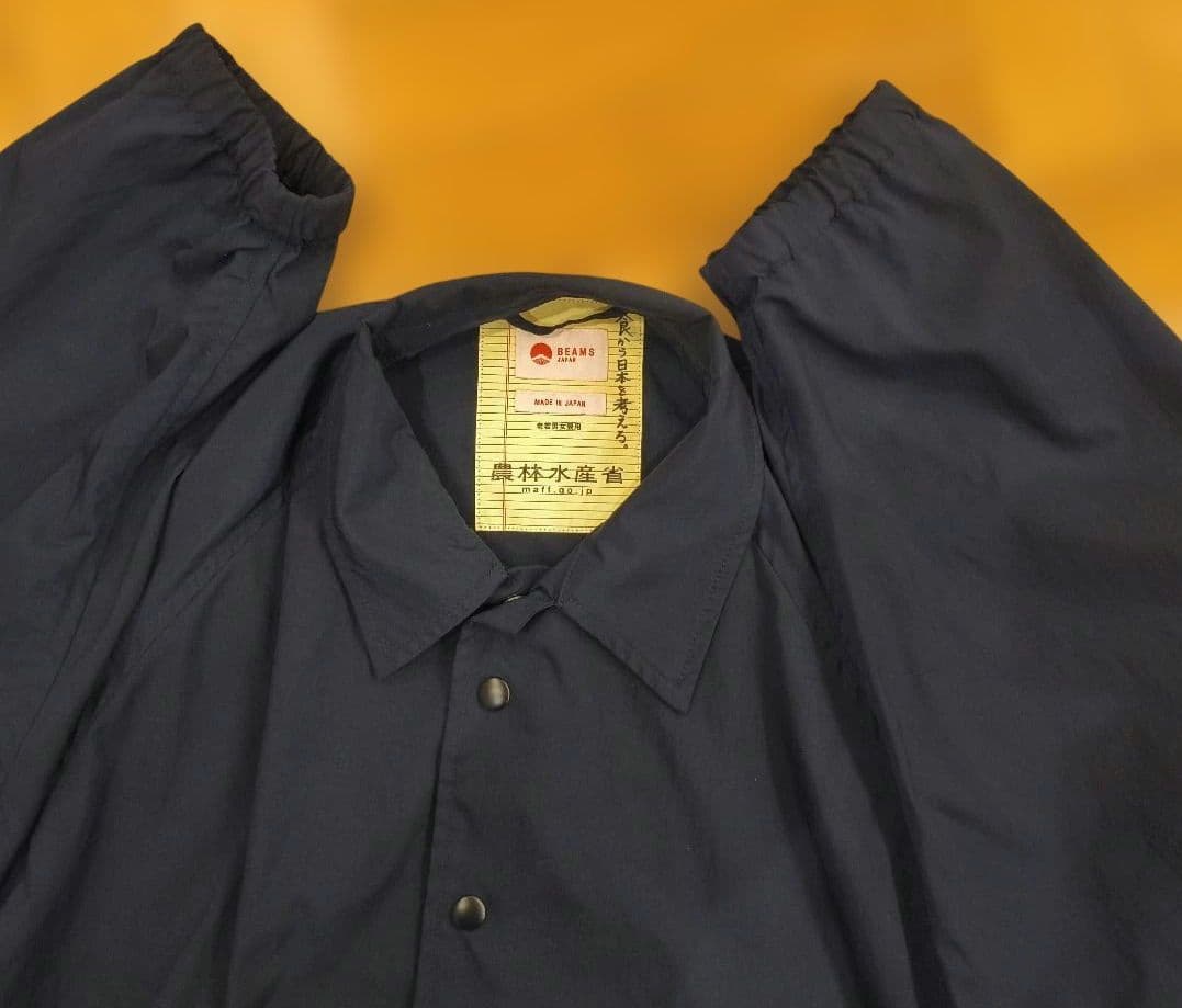 農林水産省×BEAMS JAPAN 別注 コーチジャケット ネイビー Lサイズ