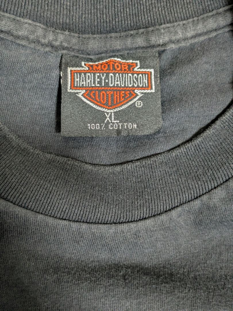 HARLEY DAVIDSON Tシャツ ネイビー フェード　XL