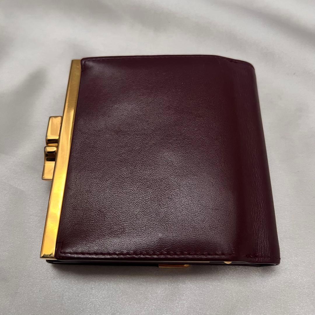 ◇Gカード付き美品◇カルティエ　マストライン　コンパクト折り財布　がま口