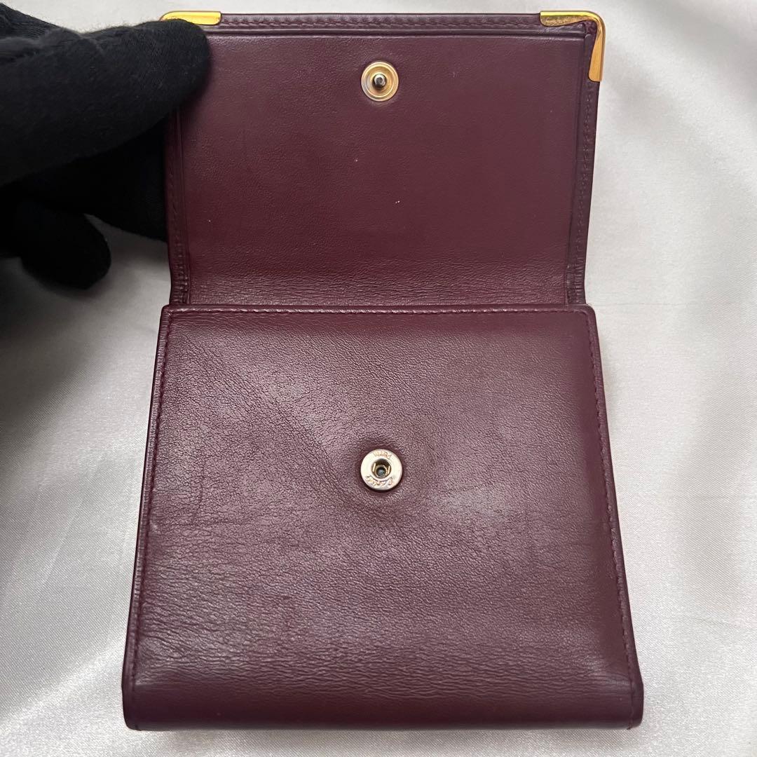 ◇Gカード付き美品◇カルティエ　マストライン　コンパクト折り財布　がま口