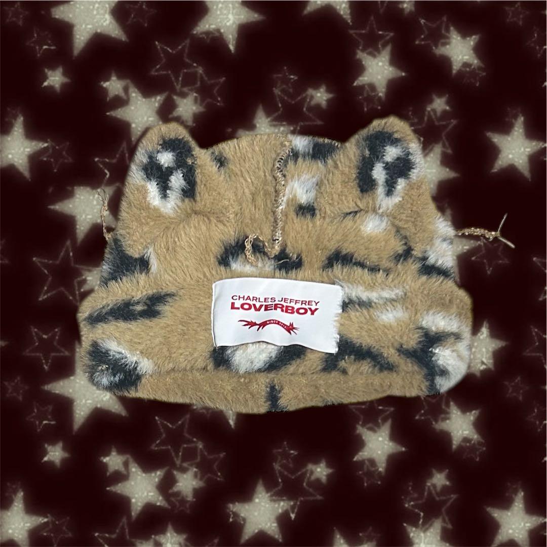 正規品 CHARLES JEFFREY LOVERBOY ヒョウ柄ニット帽