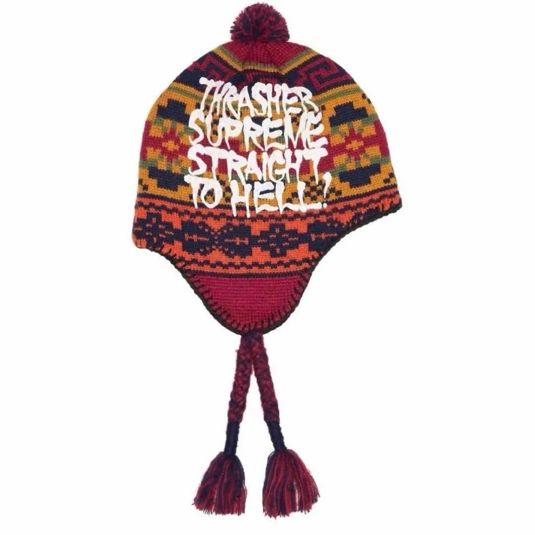 Supreme × Thrasher Earflap Beanie シュプリーム