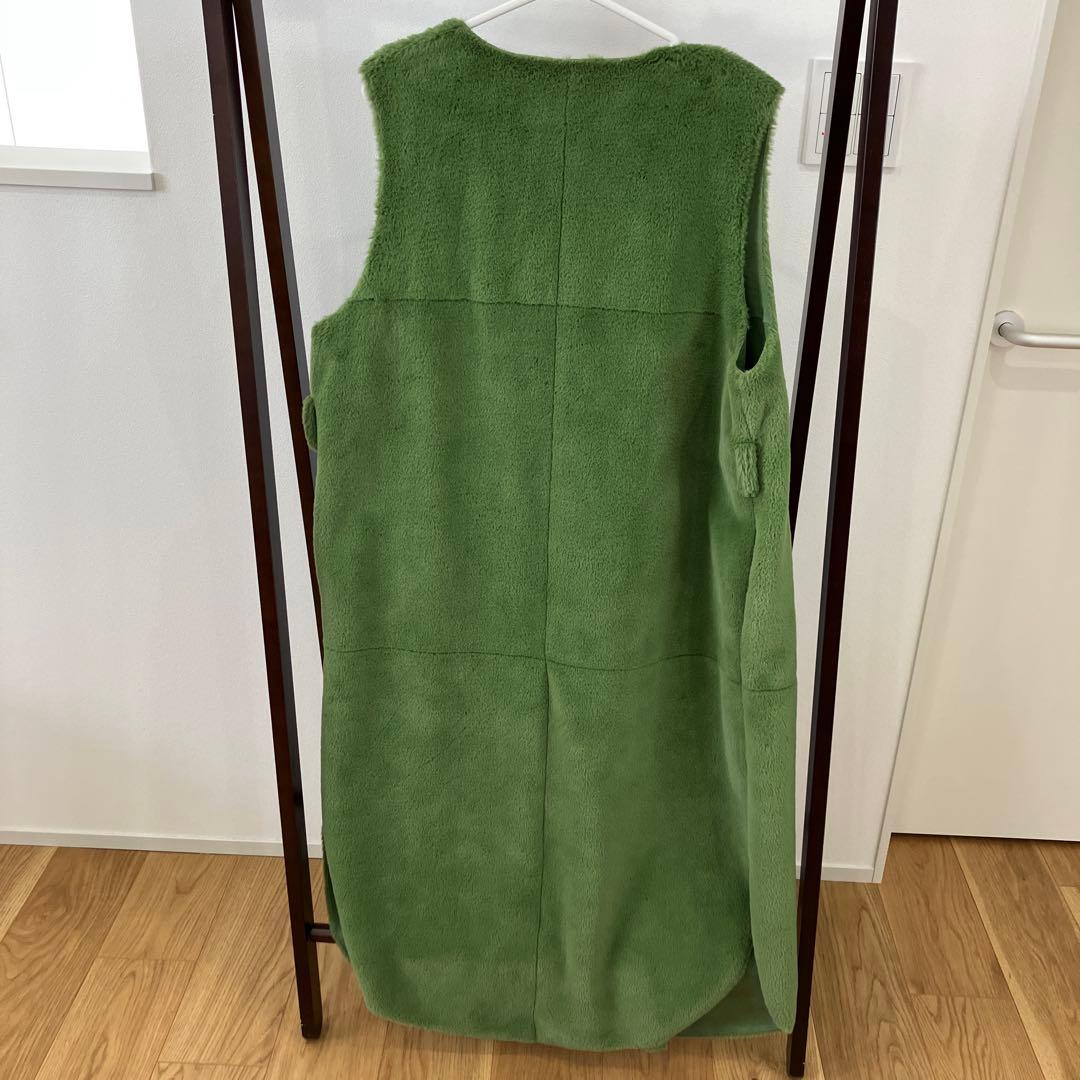 アメリ　ロングボアコート　グリーン　MANY WAYUSEFULBOACOAT