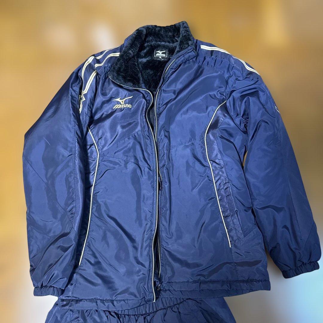Mizuno ネイビー ウインドブレーカー ウォーマー 上下セット XL