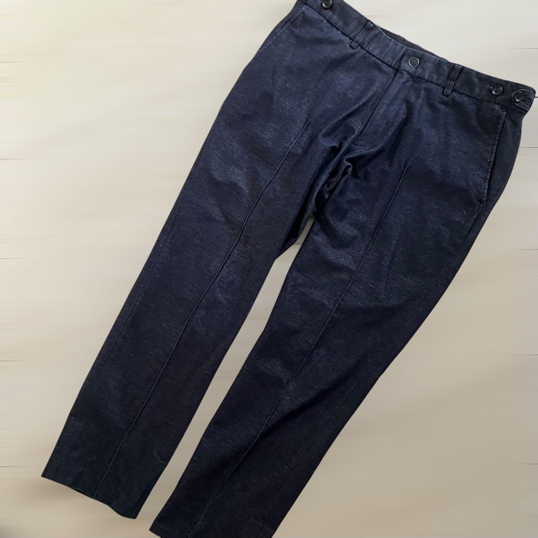 美品 デサント スーツ セットアップ シングル 伸縮性 ジャージデニムAB4