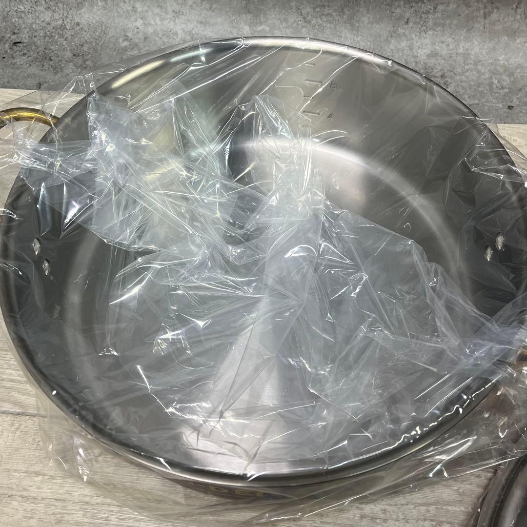★2 未使用 キングデンジ 外輪鍋 36cm 12L中尾アルミ製作所