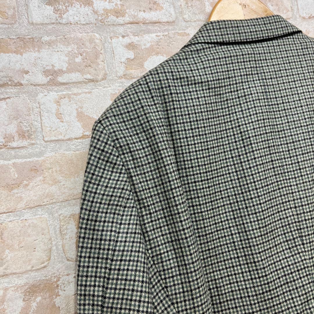 Paul Smith グリーン系チェック テーラードジャケット M