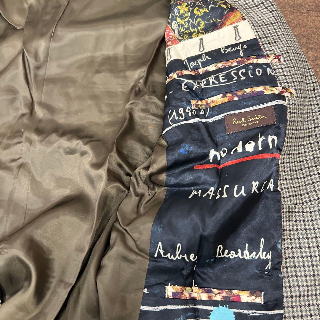 Paul Smith グリーン系チェック テーラードジャケット M