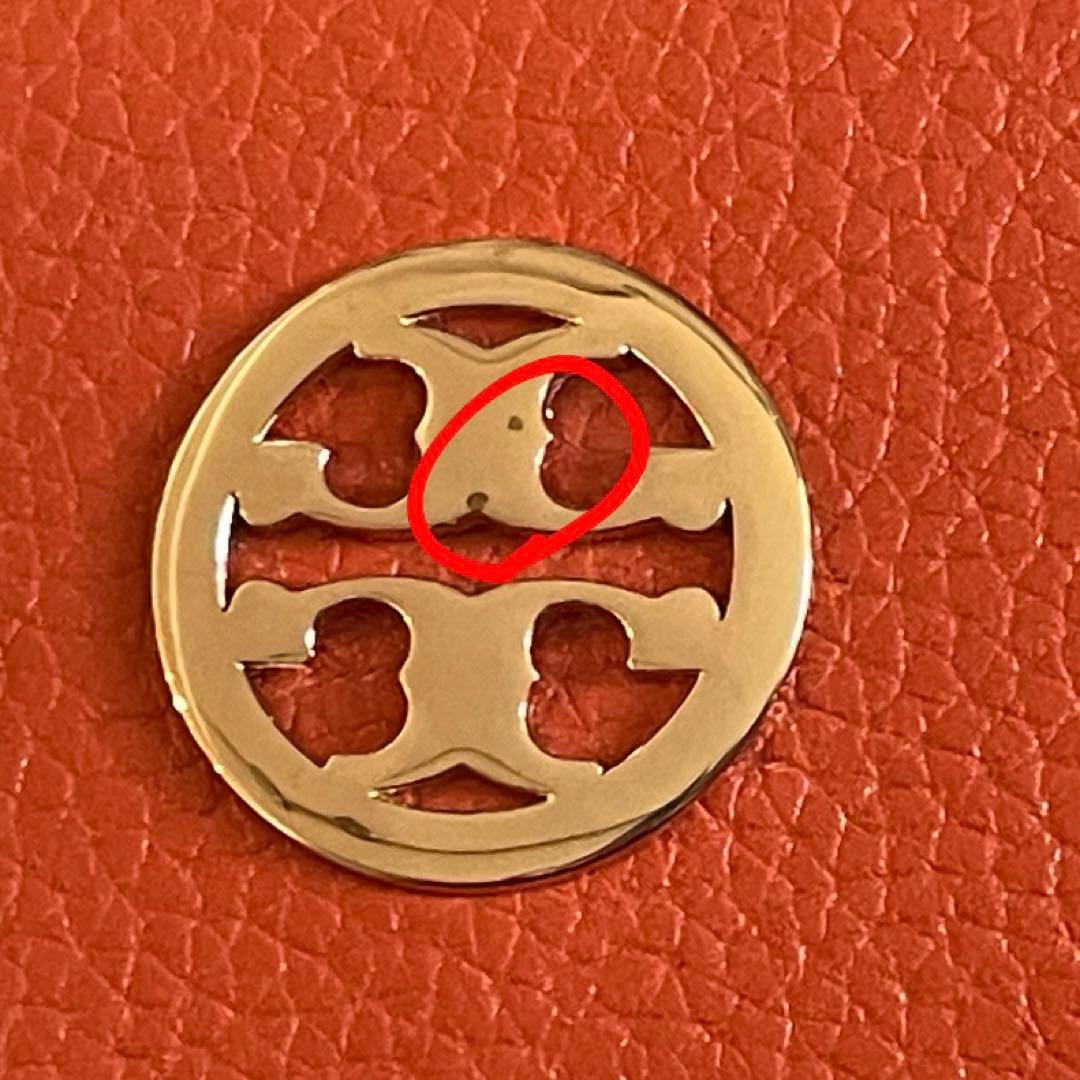 【新品未使用ですが説明欄要必読】Tory Burch オレンジ レザー 名刺入れ