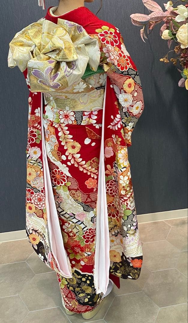 【ぴり】振袖フルセット（赤）一蔵＆オンディーヌ 美品 正絹