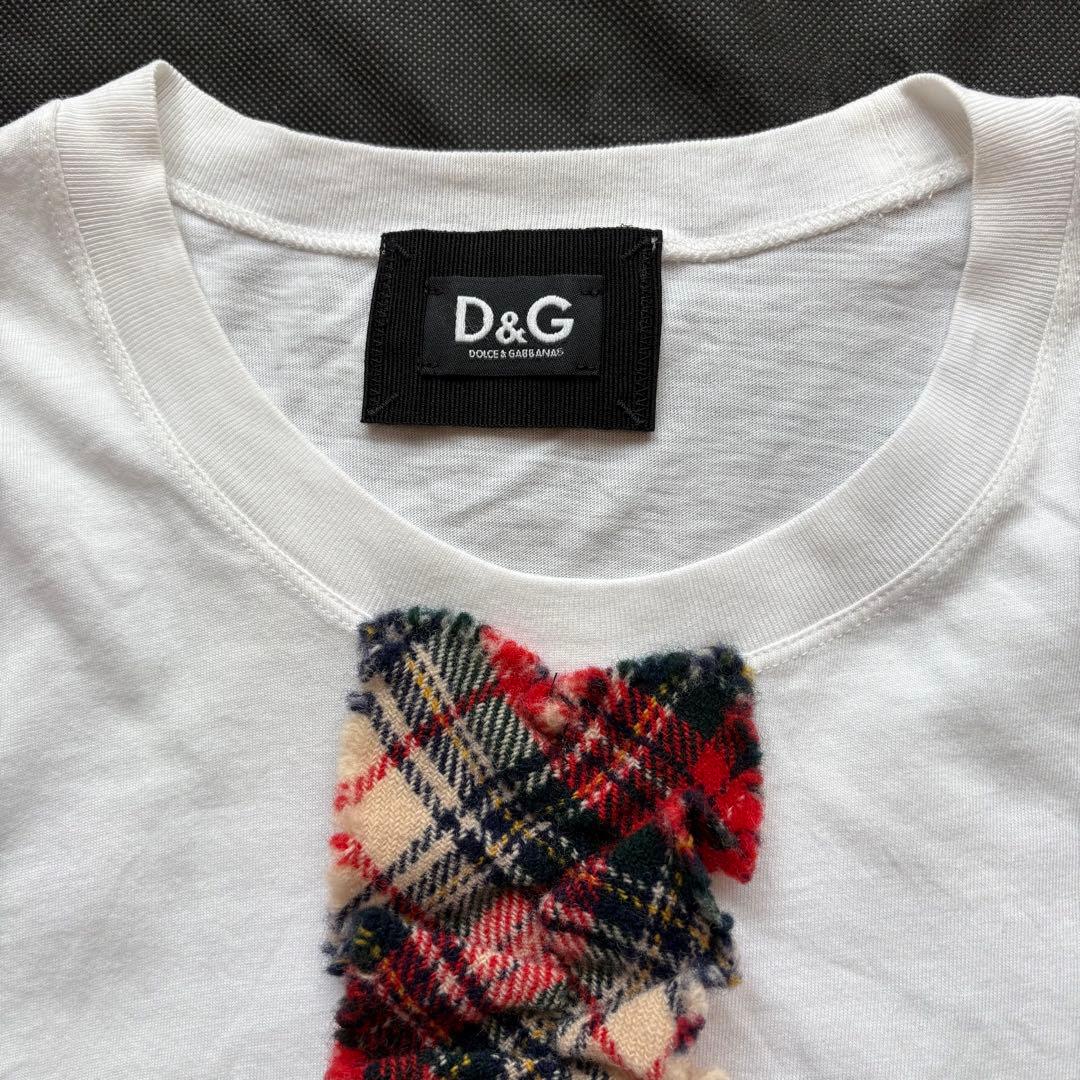 極美品 ドルチェ&ガッバーナ D&G フリル Tシャツ トップス カットソー