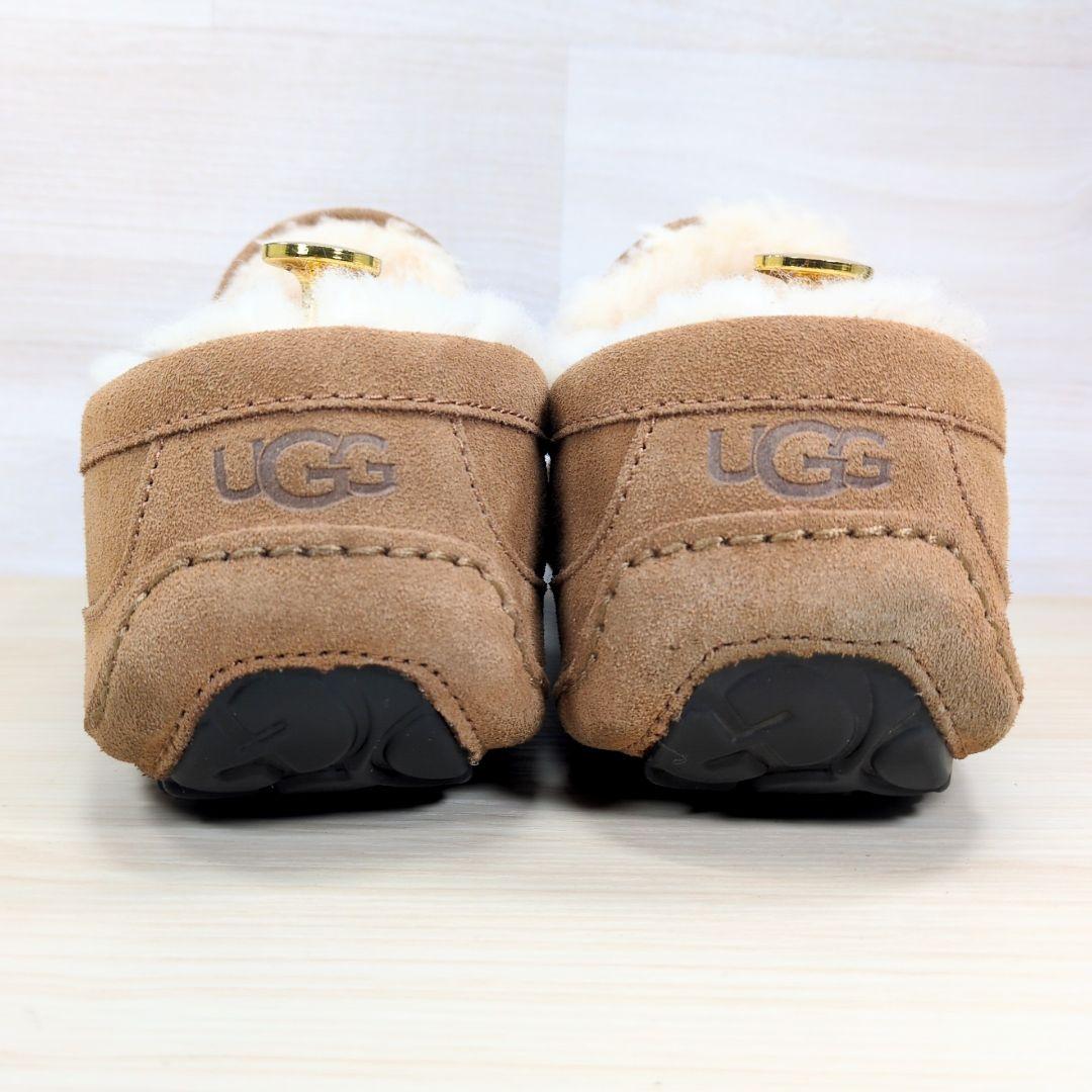 UGG アグ 27.0cm スエード モカシン ブラウン ボア S322
