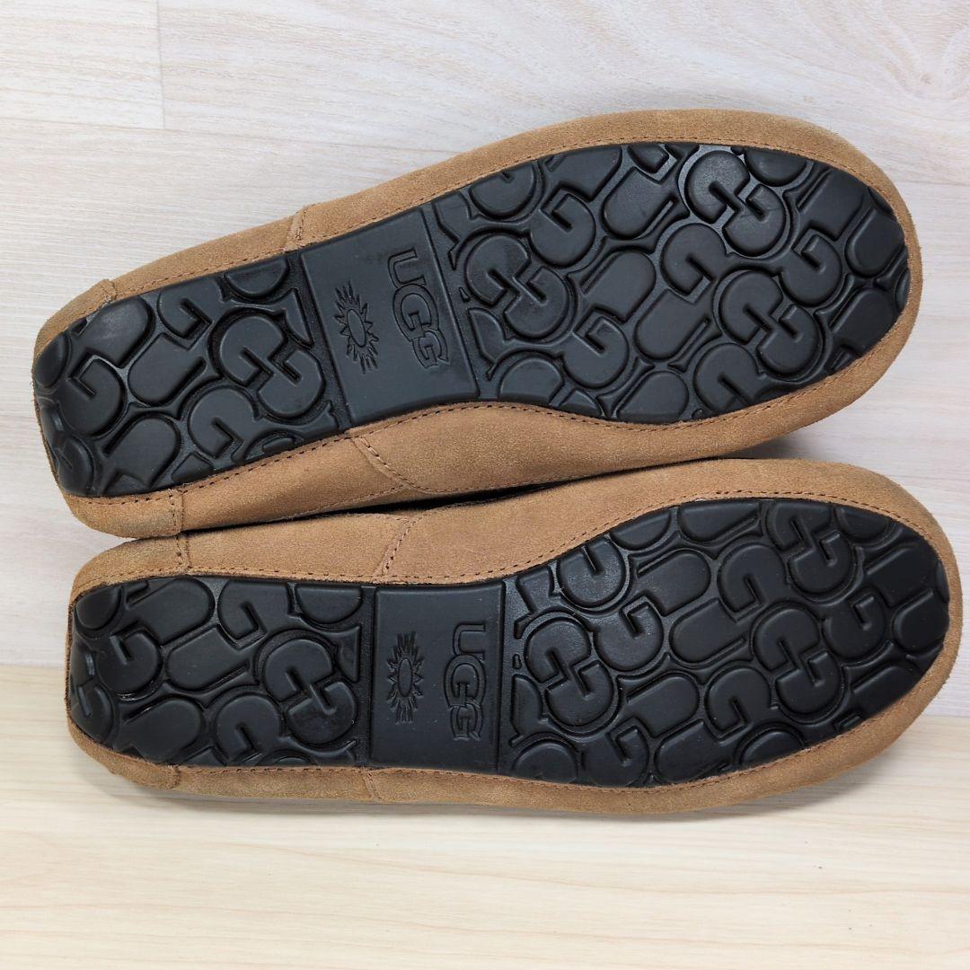 UGG アグ 27.0cm スエード モカシン ブラウン ボア S322