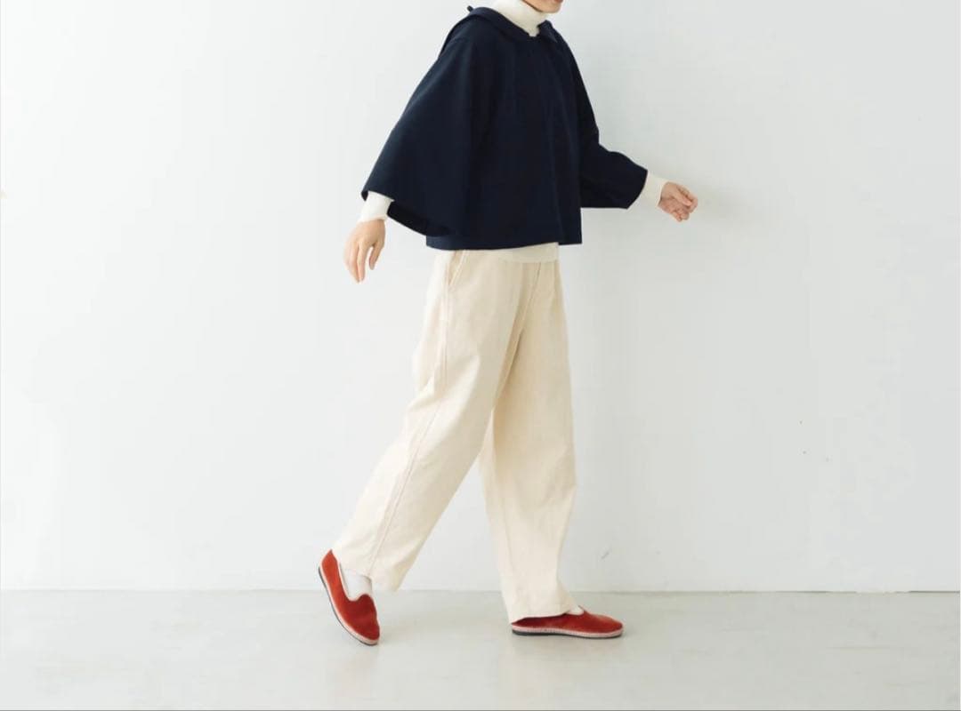 KOTON フラノフラットカラージャケットネイビーkurasukoto