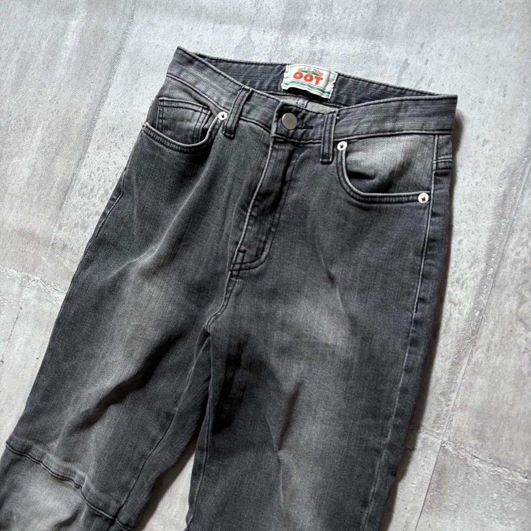 パンツ y2k black denim flare pants boots cut