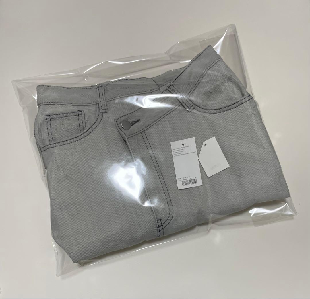 たに◎Willfullyバックバイカラーパッチワークリメイクデニムスカート