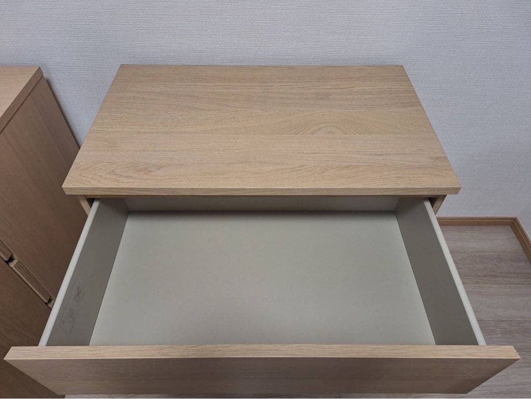 IKEA MALM 3段チェスト　ホワイトステインオーク　3/3