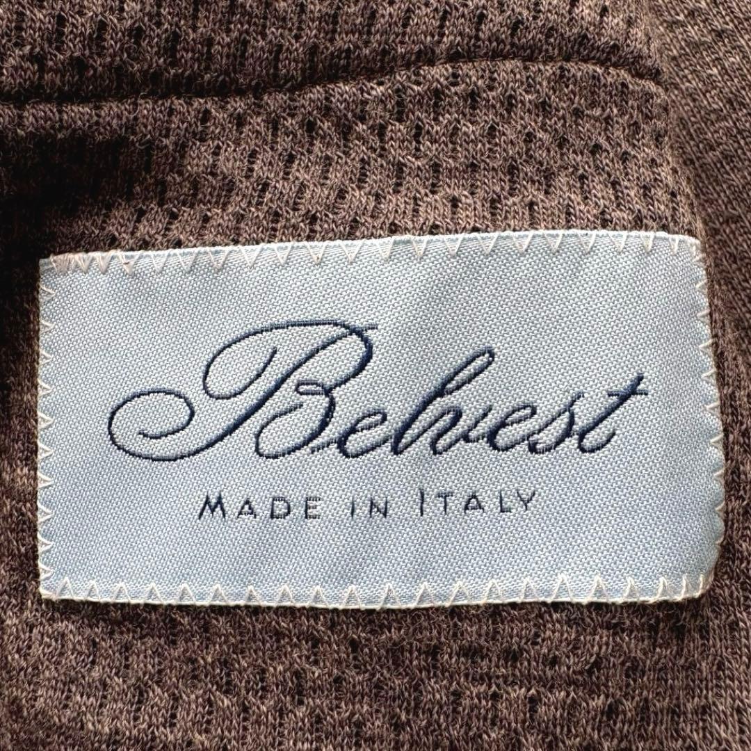 ★イタリア製 Lサイズ★ Belvest ニット テーラードジャケット 灰色