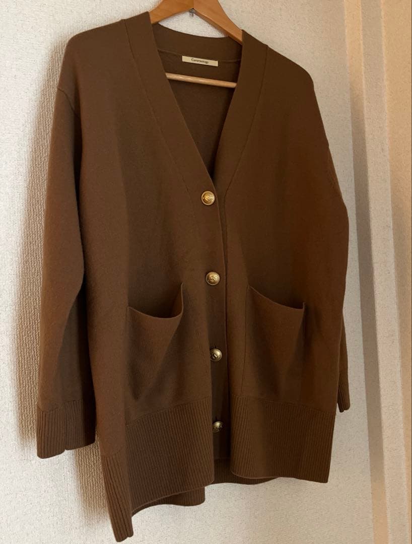 curensology2024FW アッシュクウールカーディガン　キャメル54