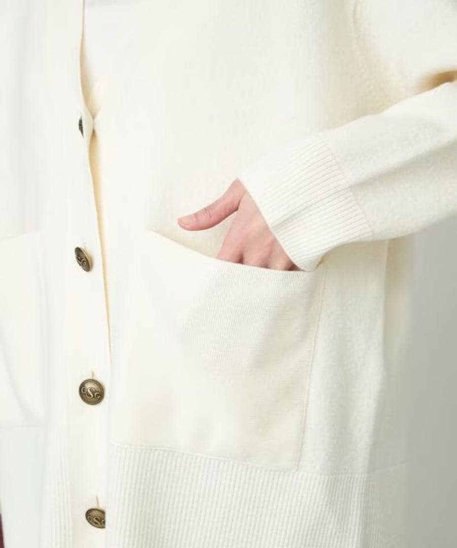 curensology2024FW アッシュクウールカーディガン　キャメル54