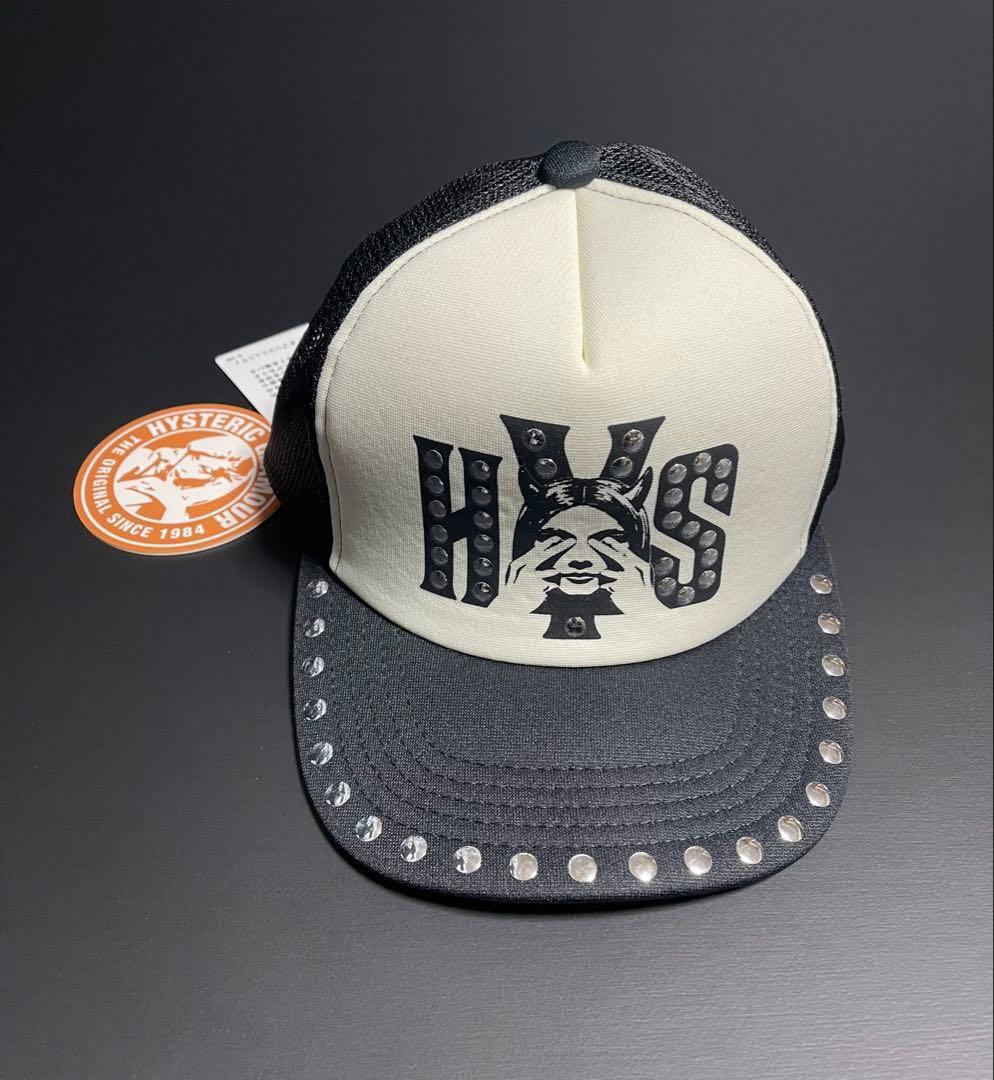 新品◆香椎かてぃ着用同型同色ヒステリックグラマー正規品スタッズメッシュキャップ黒