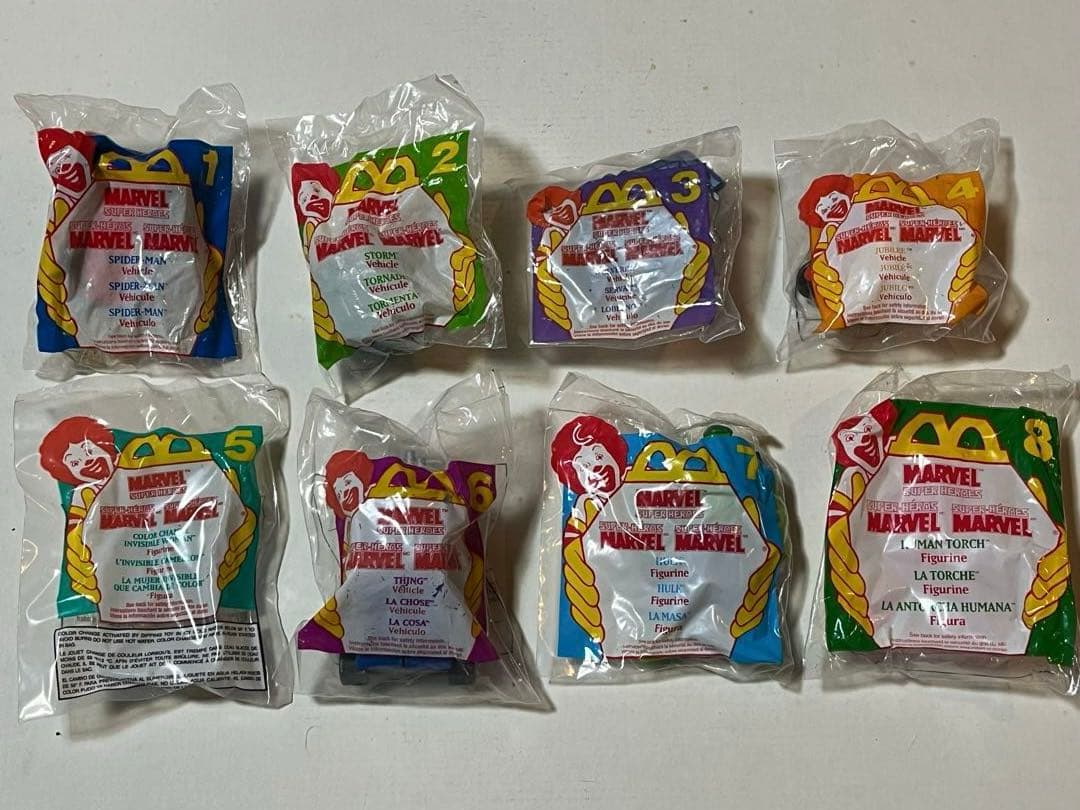 マクドナルド　米国ハッピーセット　1996年　マーベル　全8個セット