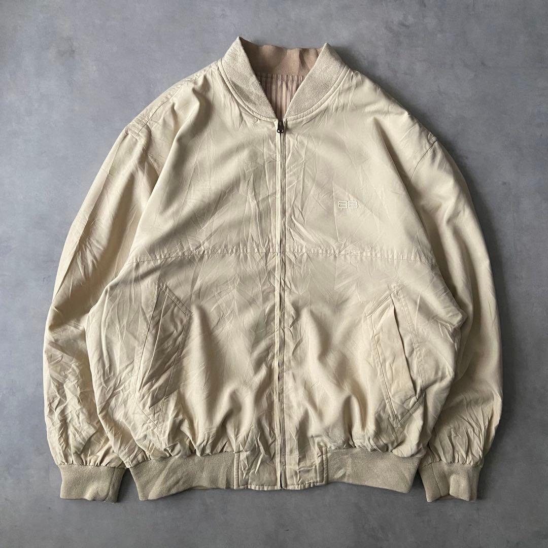 90s BALENCIAGA リバーシブルブルゾン ロゴ刺繍 ビンテージCE27