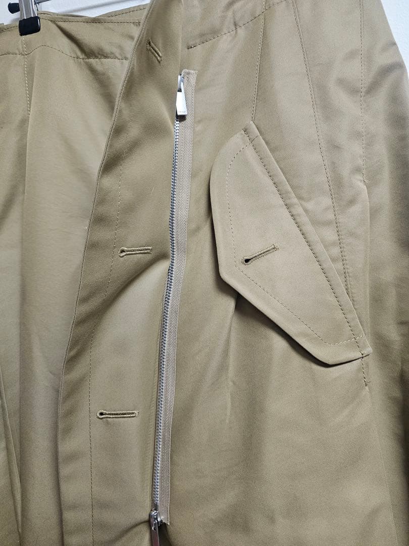 本物美品sacai コットンギャバン　ミックススカート