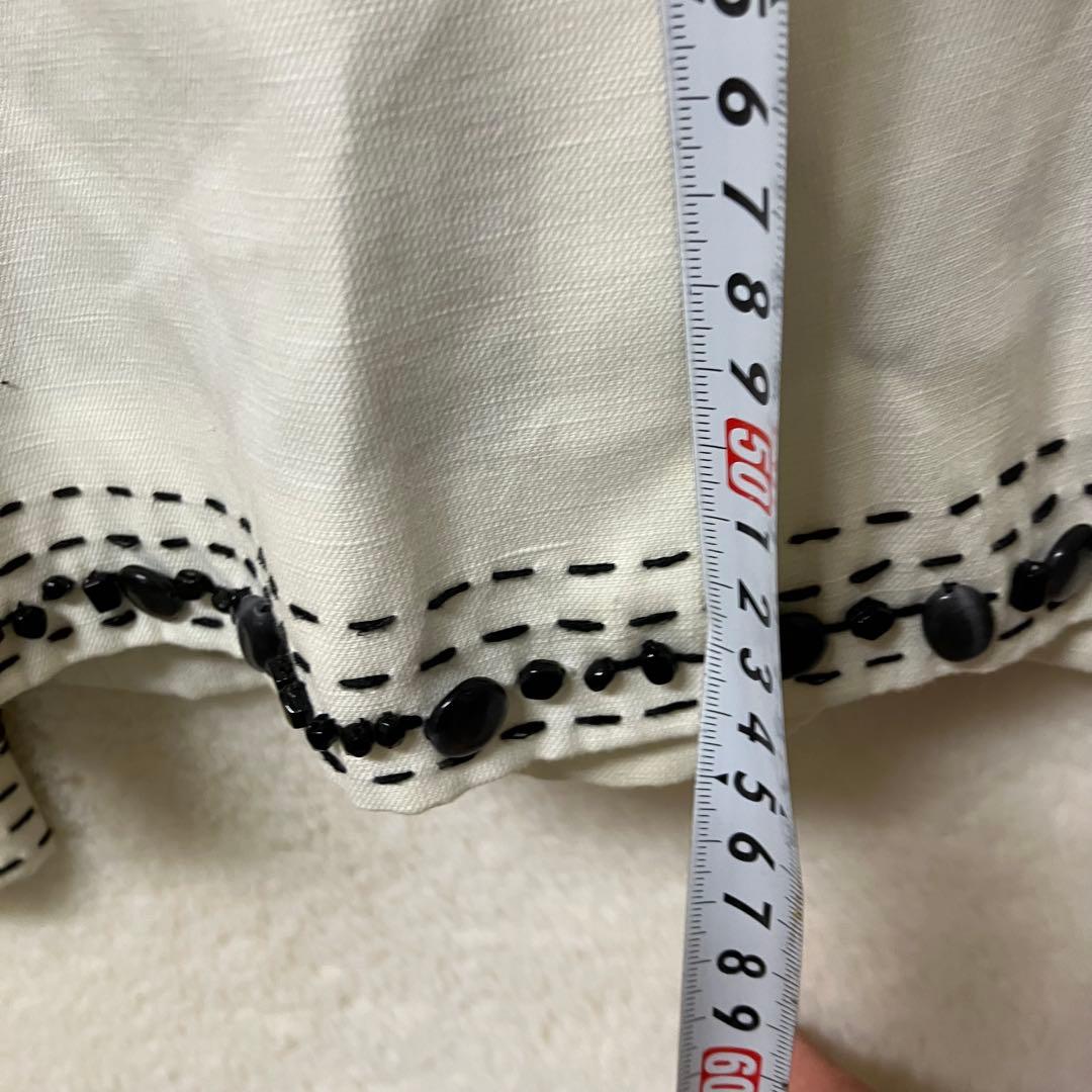 MOSCHINO ビジュー　刺繍テーラードジャケット　白　イタリア製