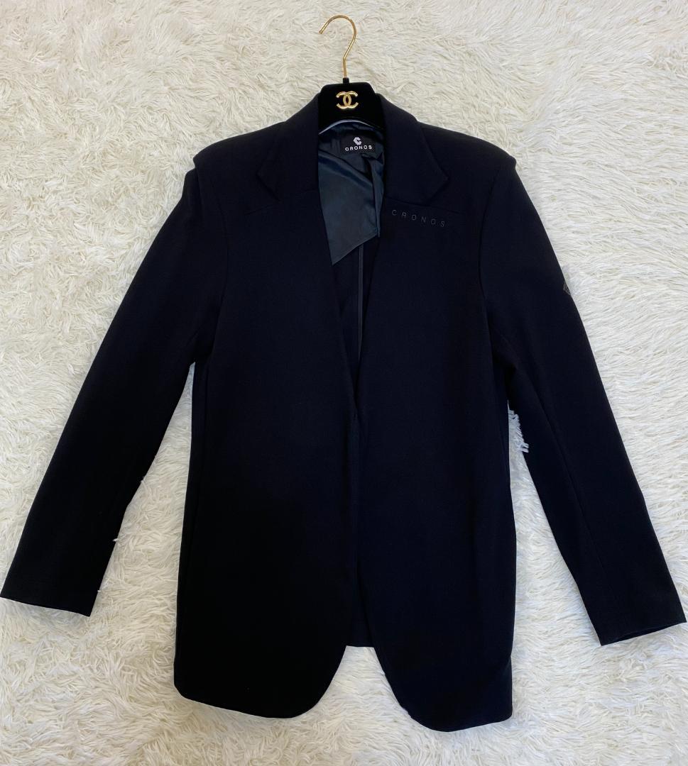 【美品】CRONOS クロノス メンズ スーツ ブラック 黒 Sサイズ