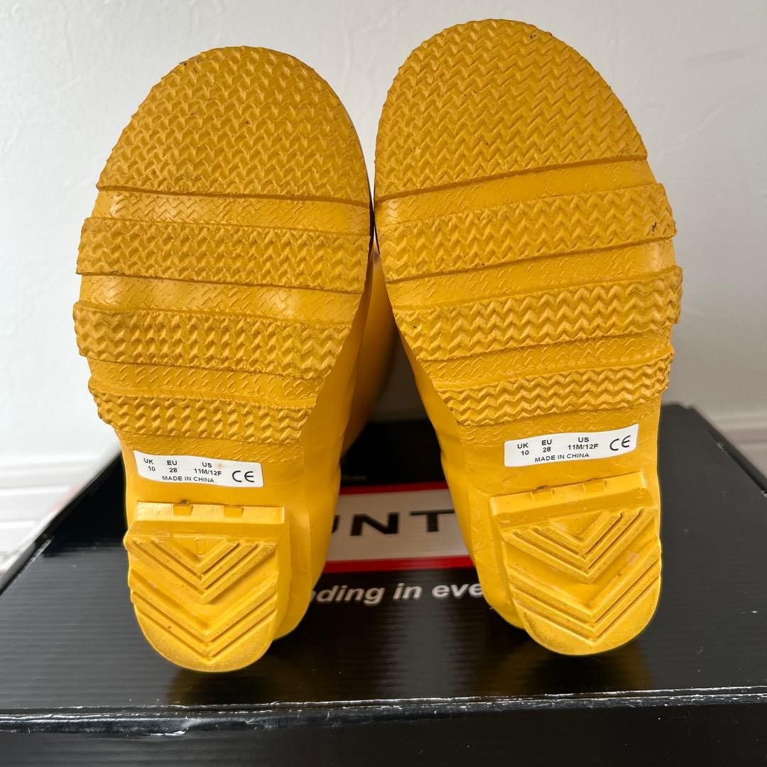 【新品未使用】HUNTER レインブーツ　キッズ イエロー　UK10