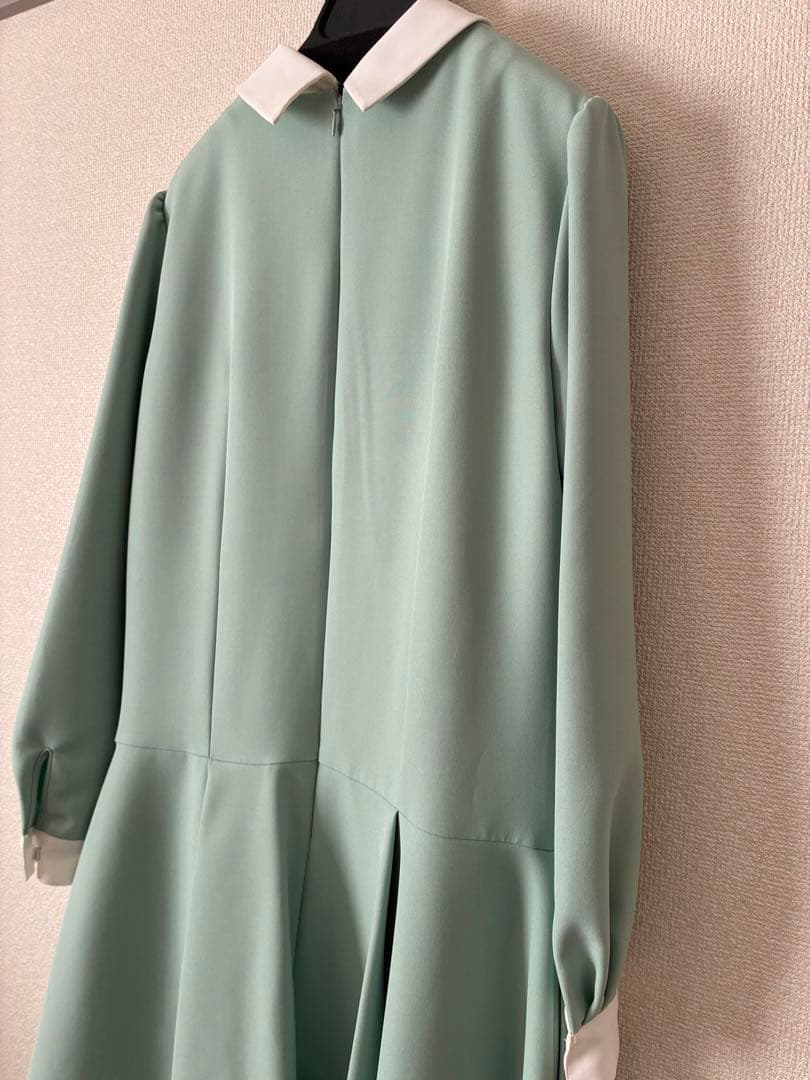 チェスティ　chesty ミントグリーン ワンピース ビジュー襟