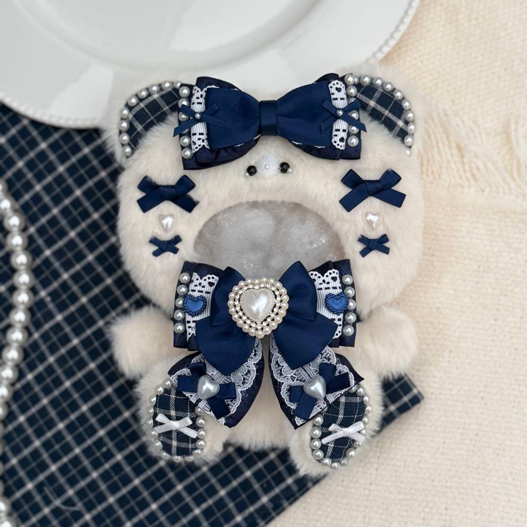 【 11-12cm 】新作 ぬい服 おすわりぬい服 クリスマスカラー ネイビー