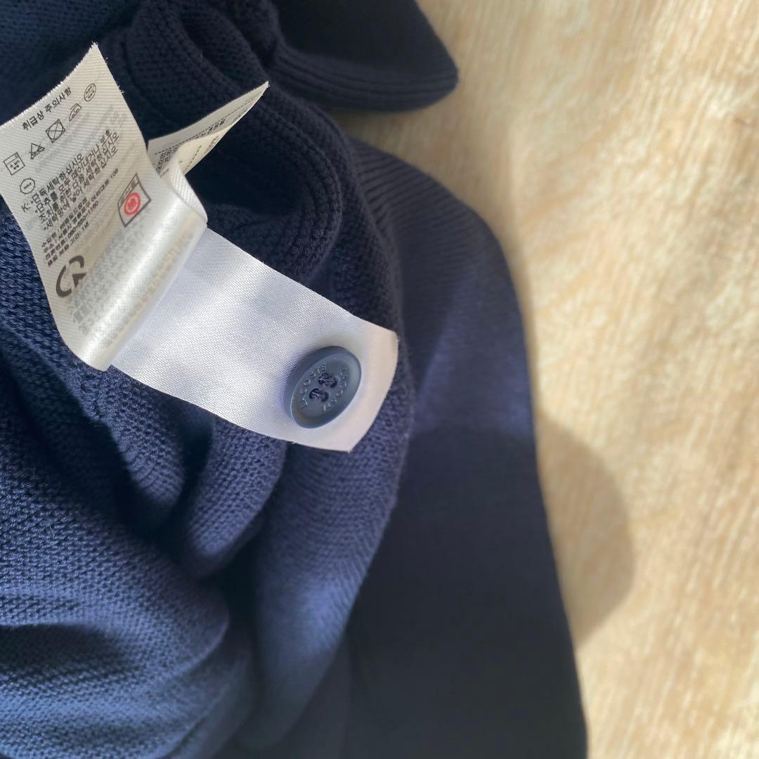 極美品 LACOSTE ラコステ オーガニックコットンニットカーディガン 36