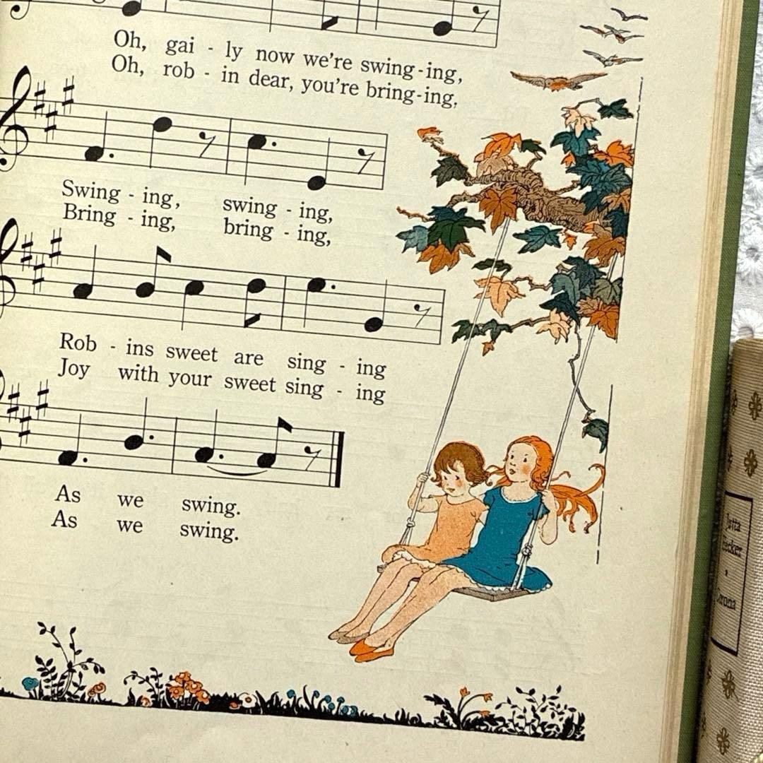 RV75 洋書古書 ヴィンテージ音楽教本 楽譜絵本