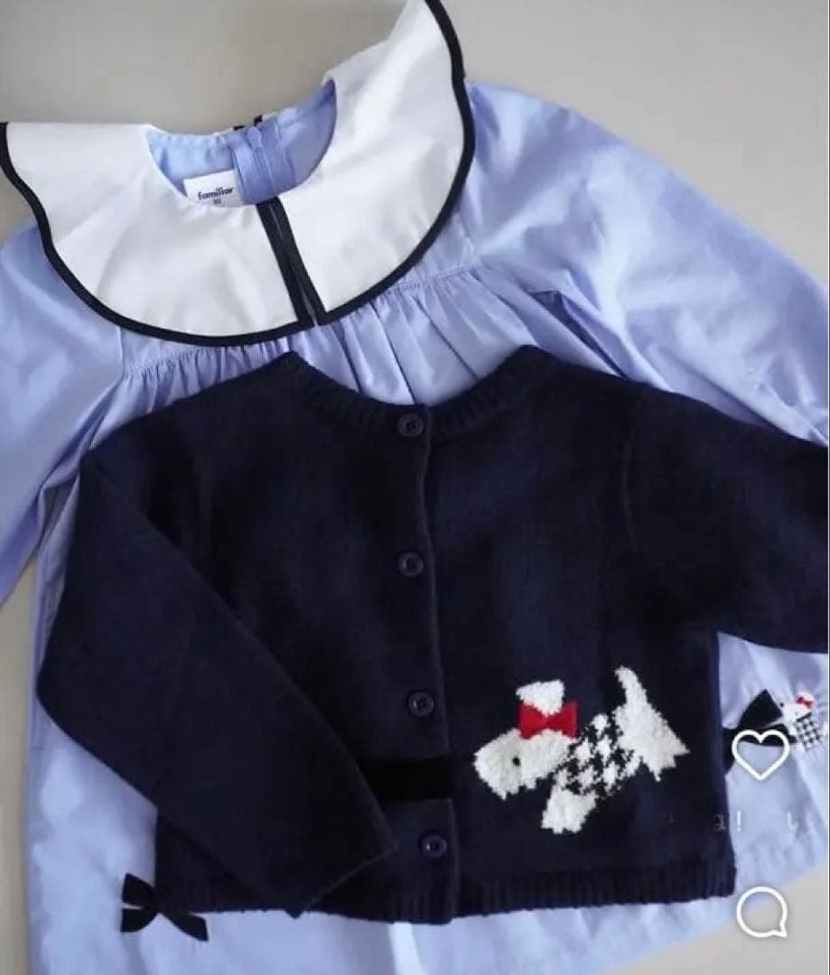現行品 familiar ワンピース カーディガン セット