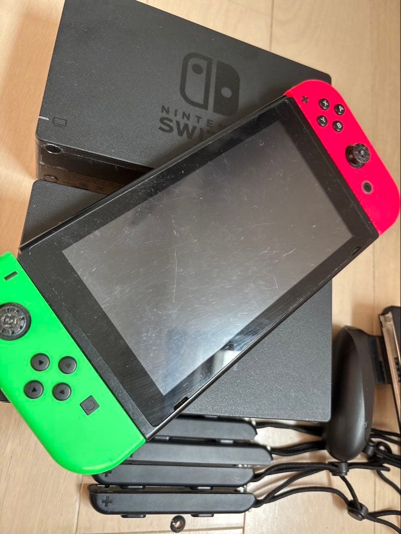 Nintendo Switch グリーン/ピンク 本体ジャンク品