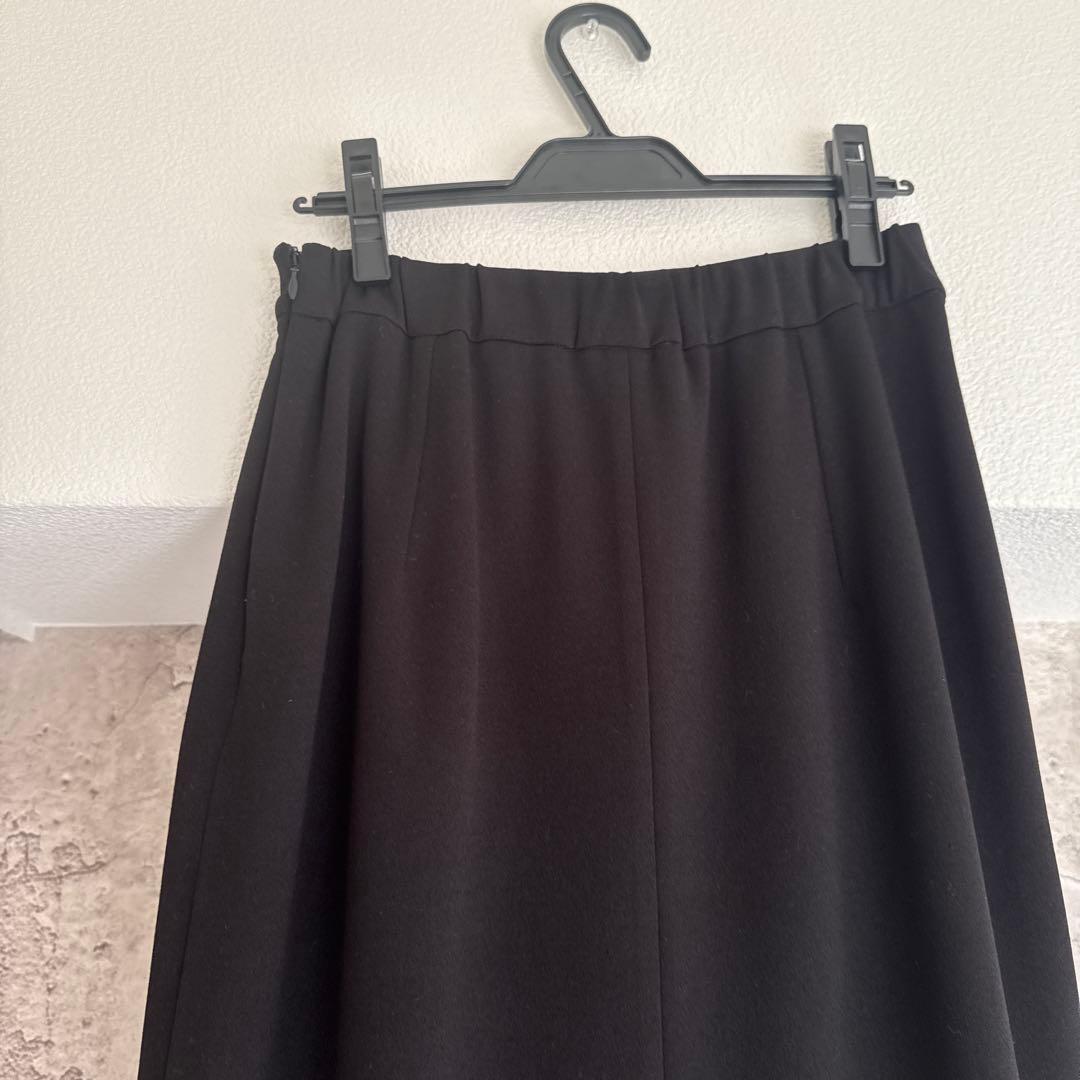 マノフ　MANOF OVERLAP STRETCH SKIRT　ブラック