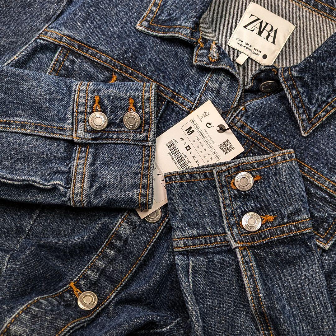 【新品タグ付】ZARA ザラ 美ライン デニムワンピース M 春コーデ